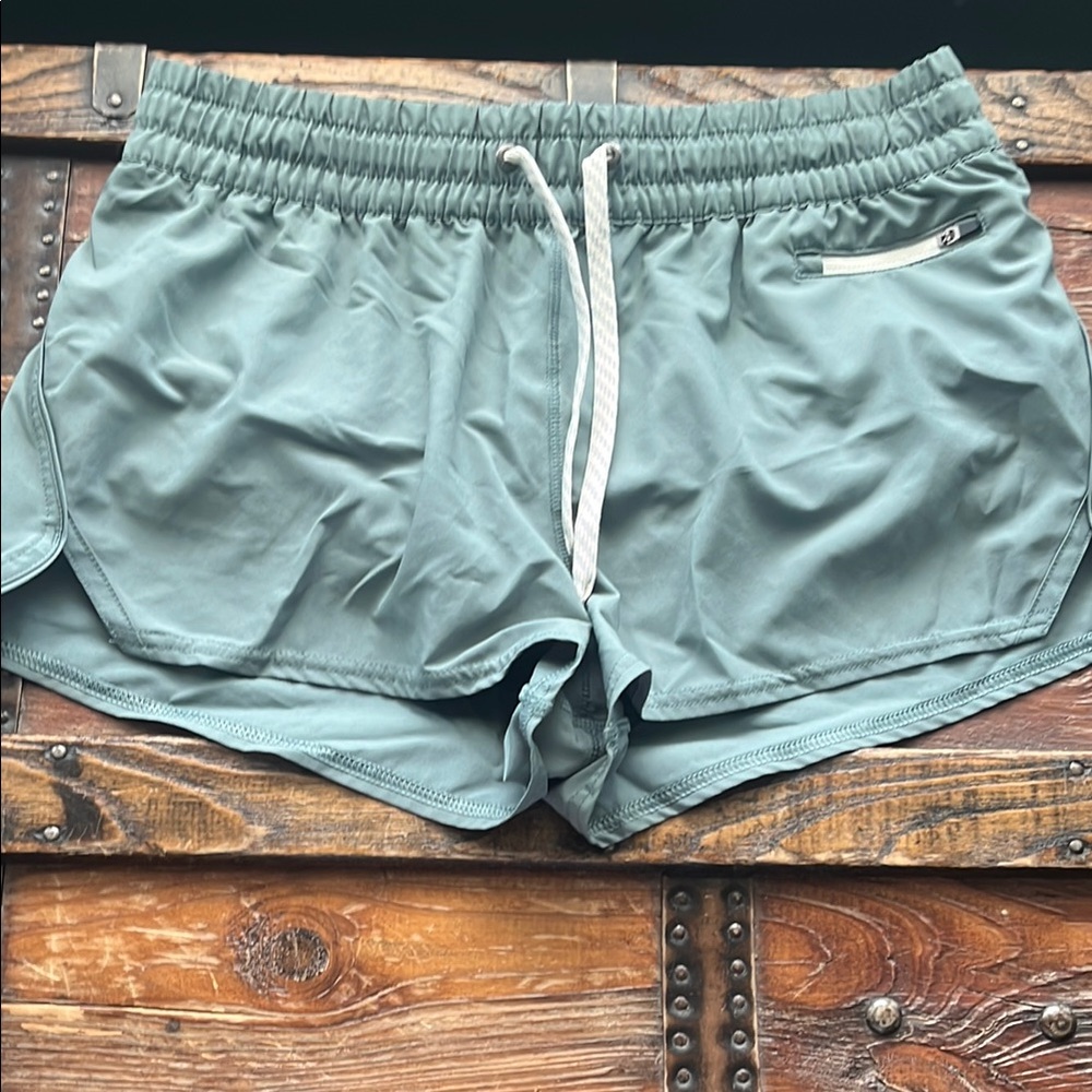 Vuori Athletic Shorts in Sage Green